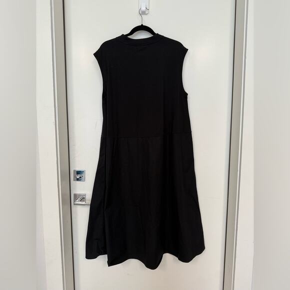 COS Minimal A-Line Black Lagenlook Midi Dress - Picture 7 of 8